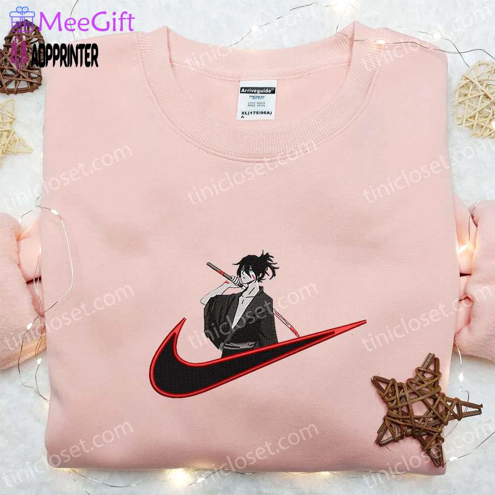 Yato x nike swoosh anime embroidered shirt – noragami & nike inspired design Embroidered Shirt