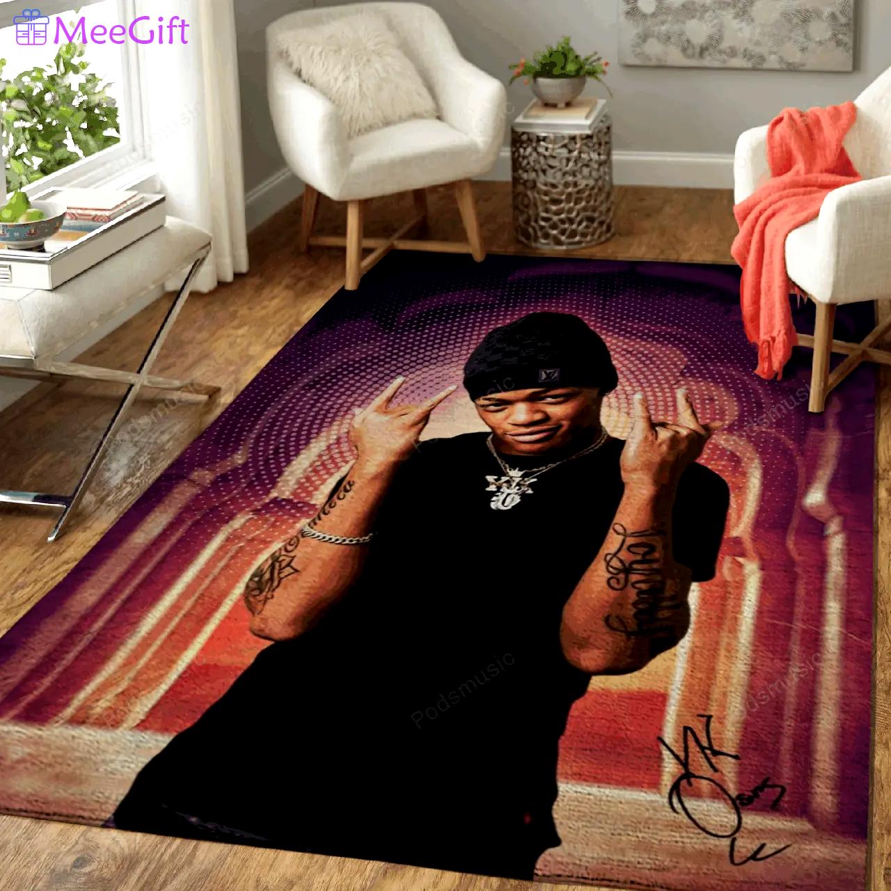 Yk osiris rap music art for fans area rug living room carpet rug regtangle carpet floor decor home decor Rectangle Rug