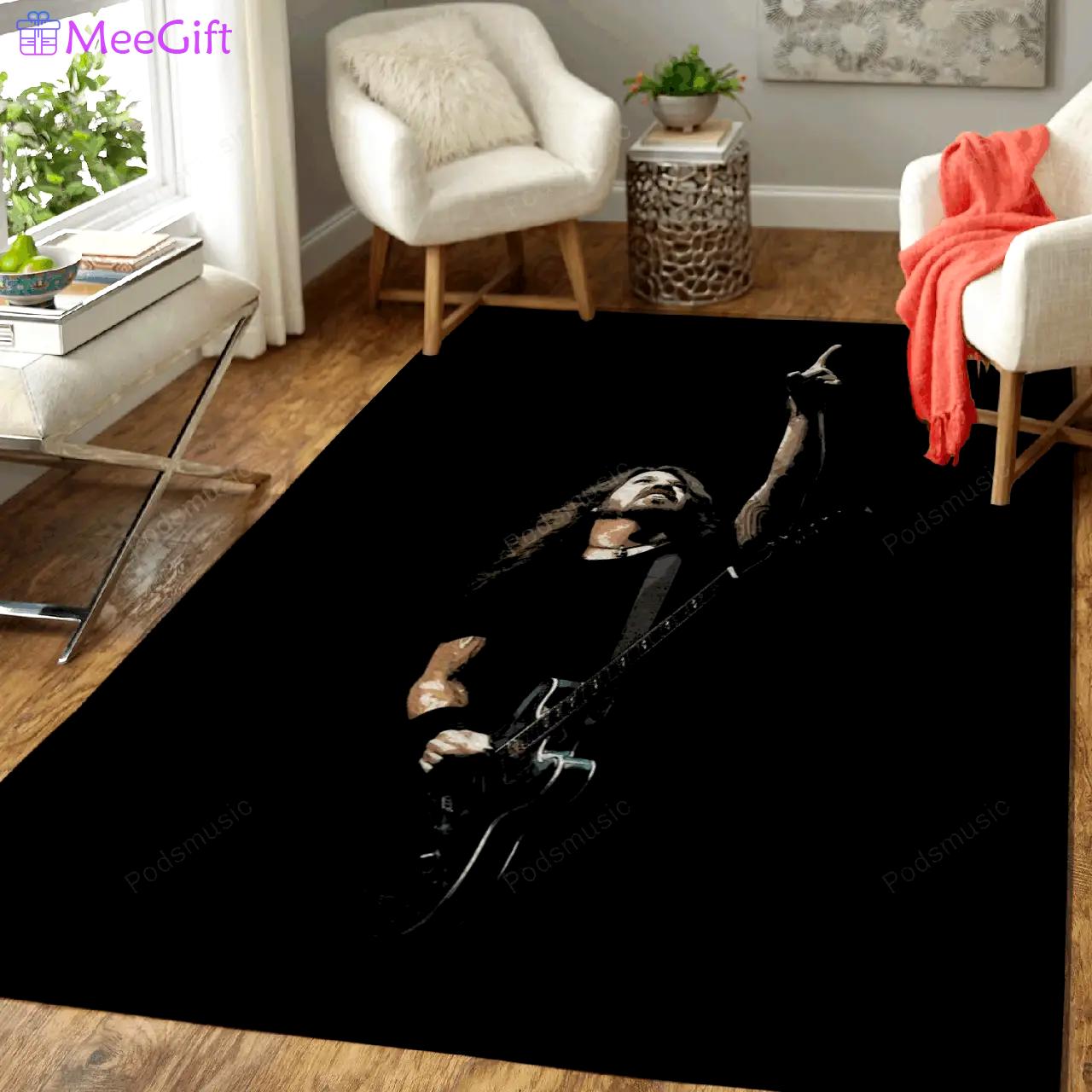 You rock grohl music art for fans area rug living room carpet rug regtangle carpet floor decor home decor Rectangle Rug