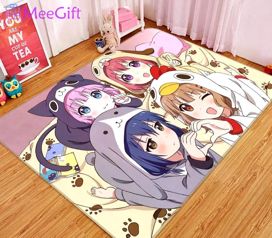 Yuruyuri anime 4 area rug living room and bed room rug rug regtangle carpet floor decor home decor Rectangle Rug