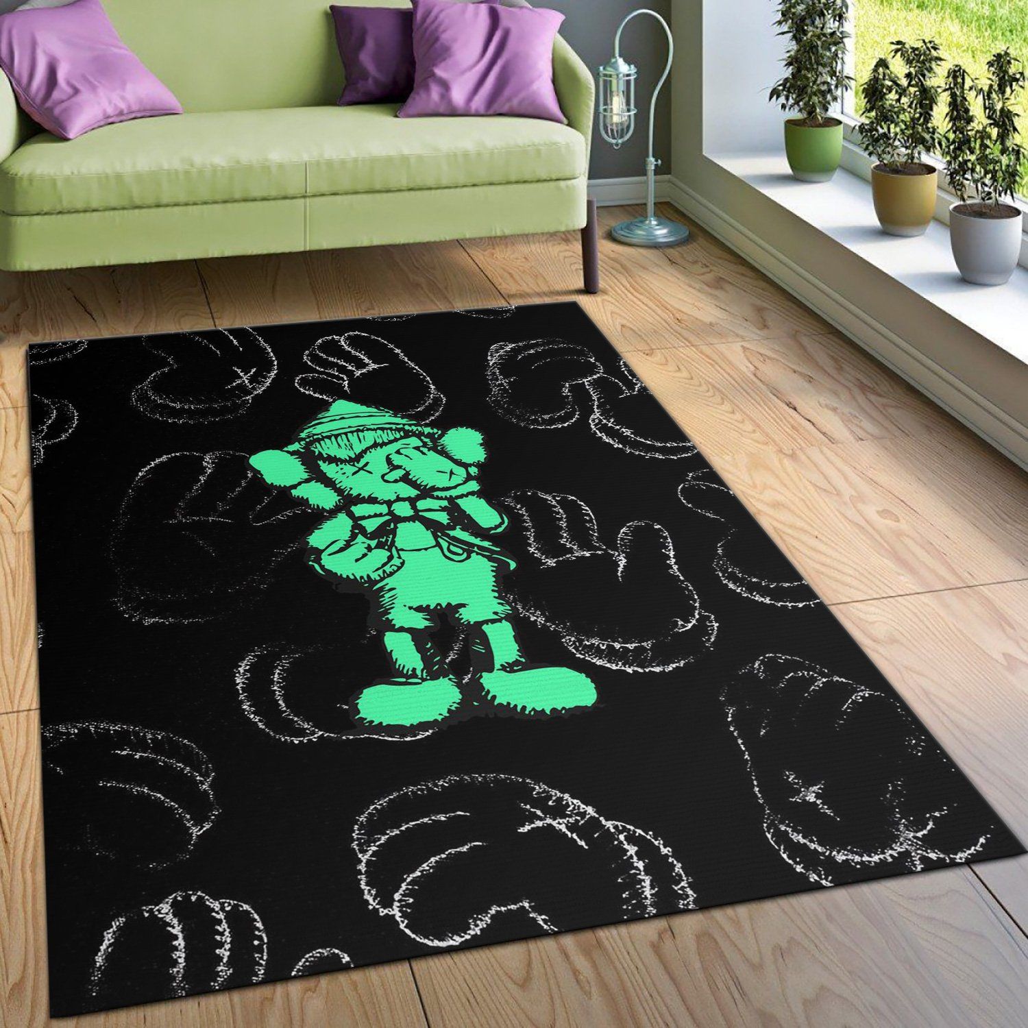 Rugs in Living Room and Bedroom - Kaws original pinocchio kaws rug home decor - rugs Rugs