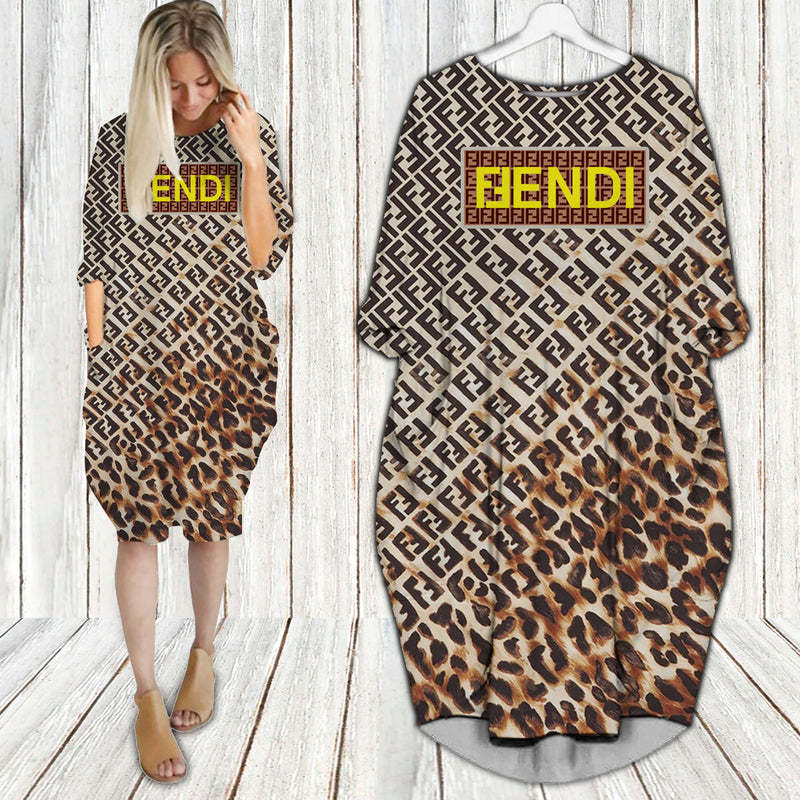 Fendi batwing pocket dress luxury clothing clothes outfit for women ht Batwing Pocket Dress
