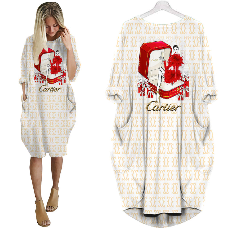 Cartier fashion batwing pocket dress luxury brand clothing clothes outfit for women ht Batwing Pocket Dress