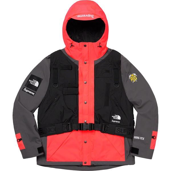 Supreme the north face rtg jacket + vest bright red Zipper Hoodie 3D
