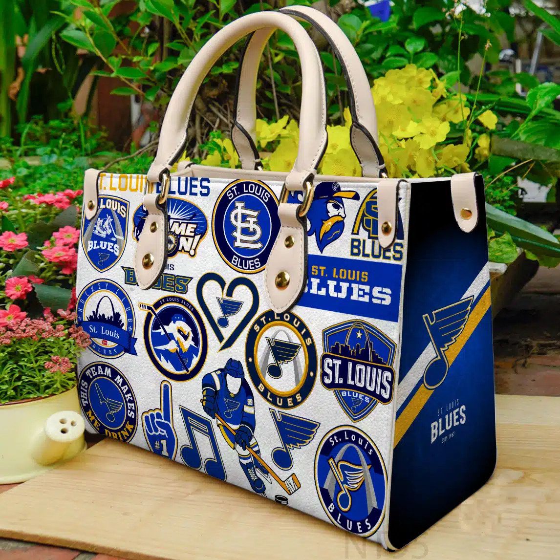 St. louis blues leather bag nt95 Women Leather Hand Bag