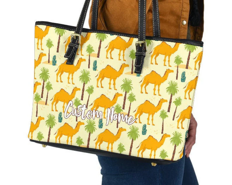 Camel leather handbag - shoulder tote bag 76 Leather Tote Bag