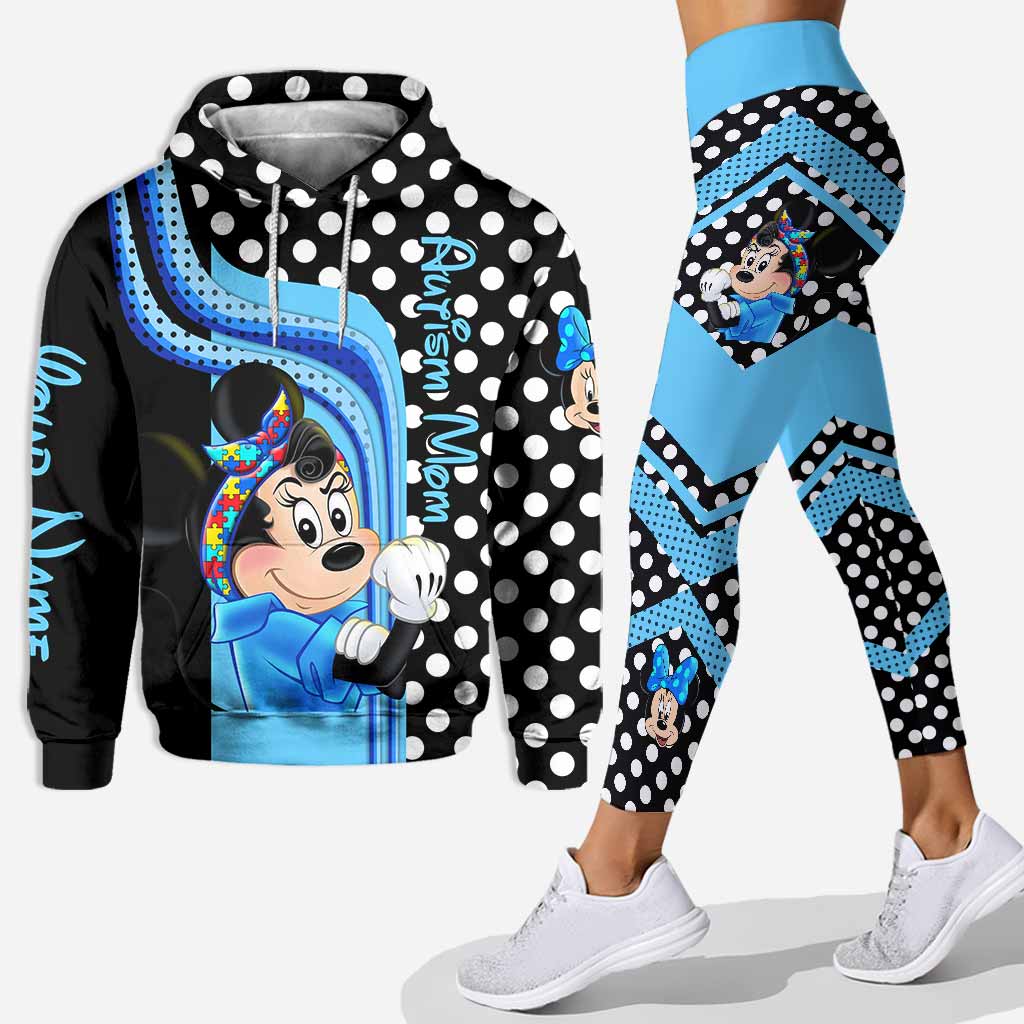 Autism mom personalized autism awareness hoodie & leggings gift for mickey mouse disney lovers autism awareness hoodie gift ht 3 Hoodie Leggings Set