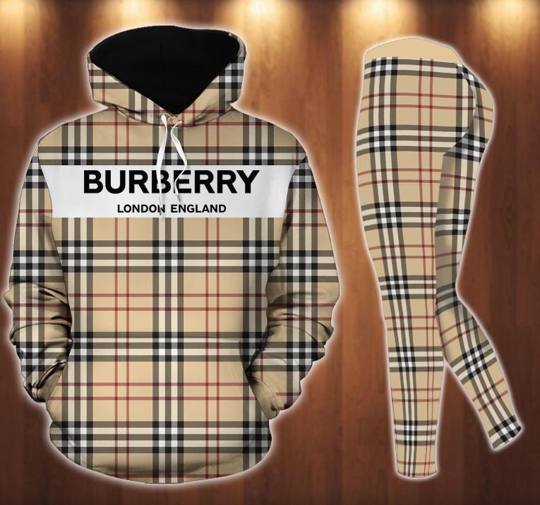 Burberry hoodie leggings luxury brand clothing clothes outfit for women ht 16 Hoodie Leggings Set