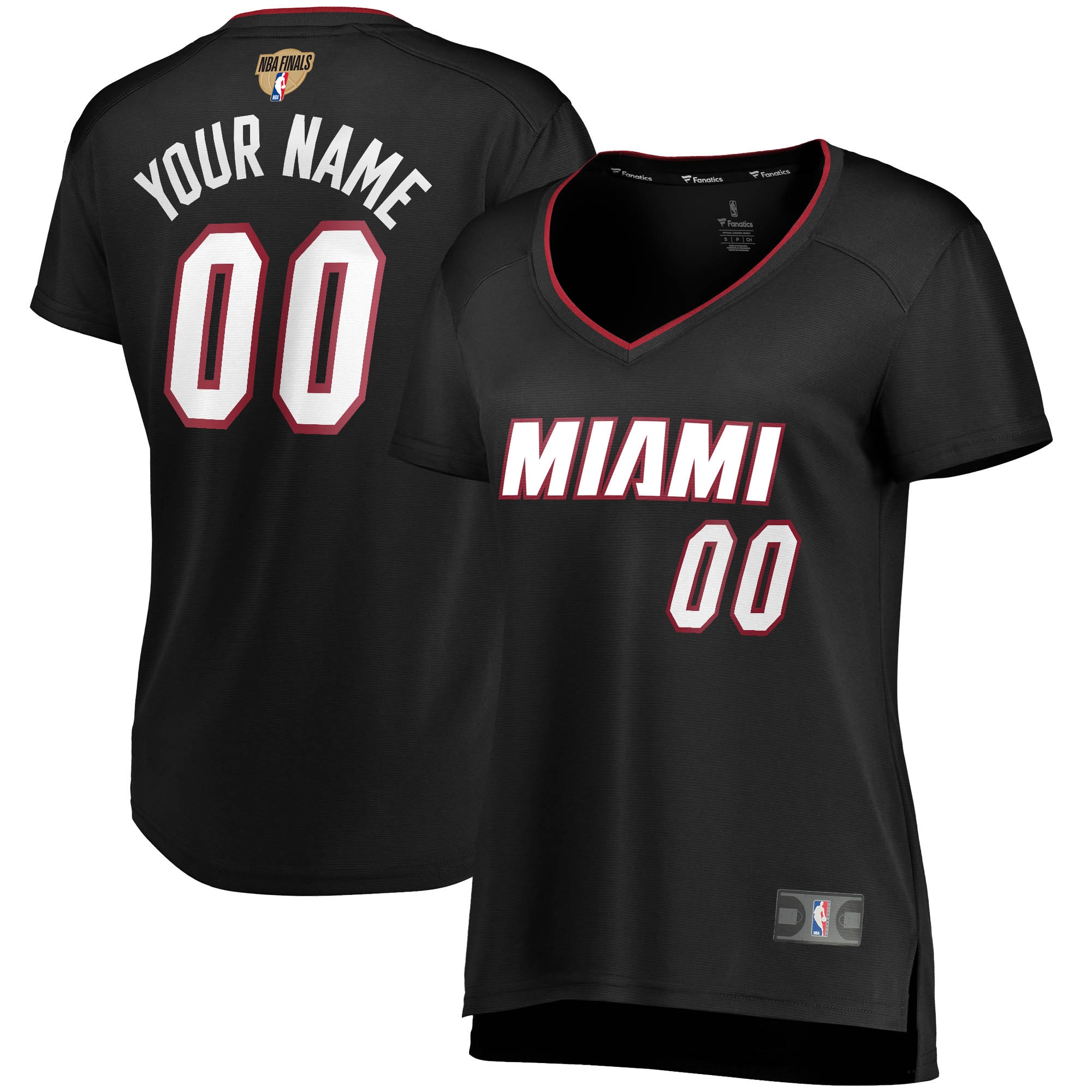 Miami heat fanatics branded women's 2023 nba finals bound fast break custom jersey black icon edition Baseball NBA Jersey Replica Sports NBA Basketball Gift For Fans