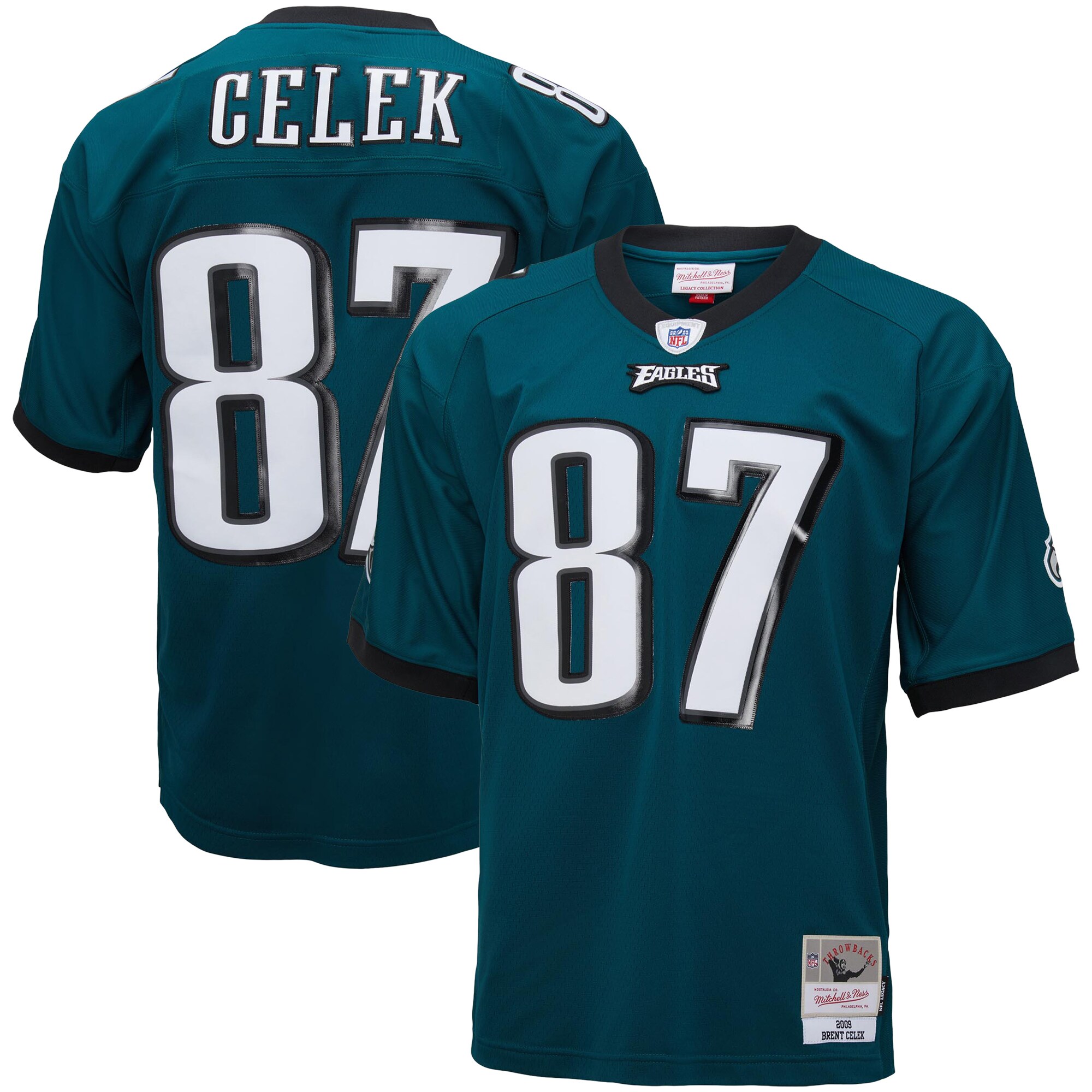Brent celek philadelphia eagles mitchell & ness 2009 legacy replica jersey color midnight green  Baseball NFL Jersey Replica NFLFootball Sports For Fans