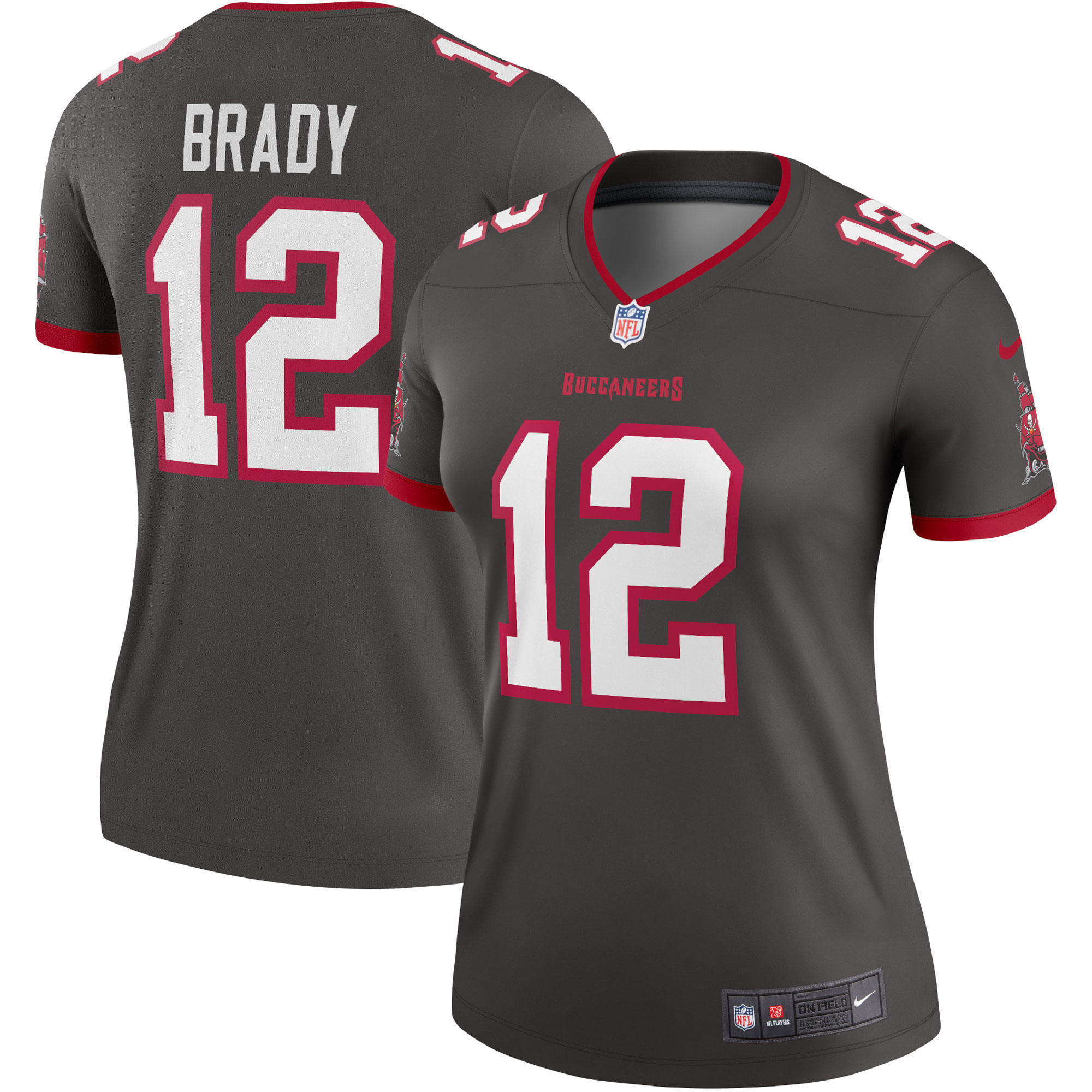 Tom brady tampa bay buccaneers nike women's alternate legend jersey color pewter  Baseball NFL Jersey NFLFootball For Fans Replica Sports