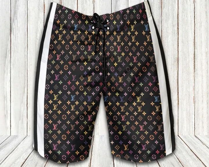 Louis vuitton dark fashion logo luxury brand shorts for men 185 Shorts For Ment