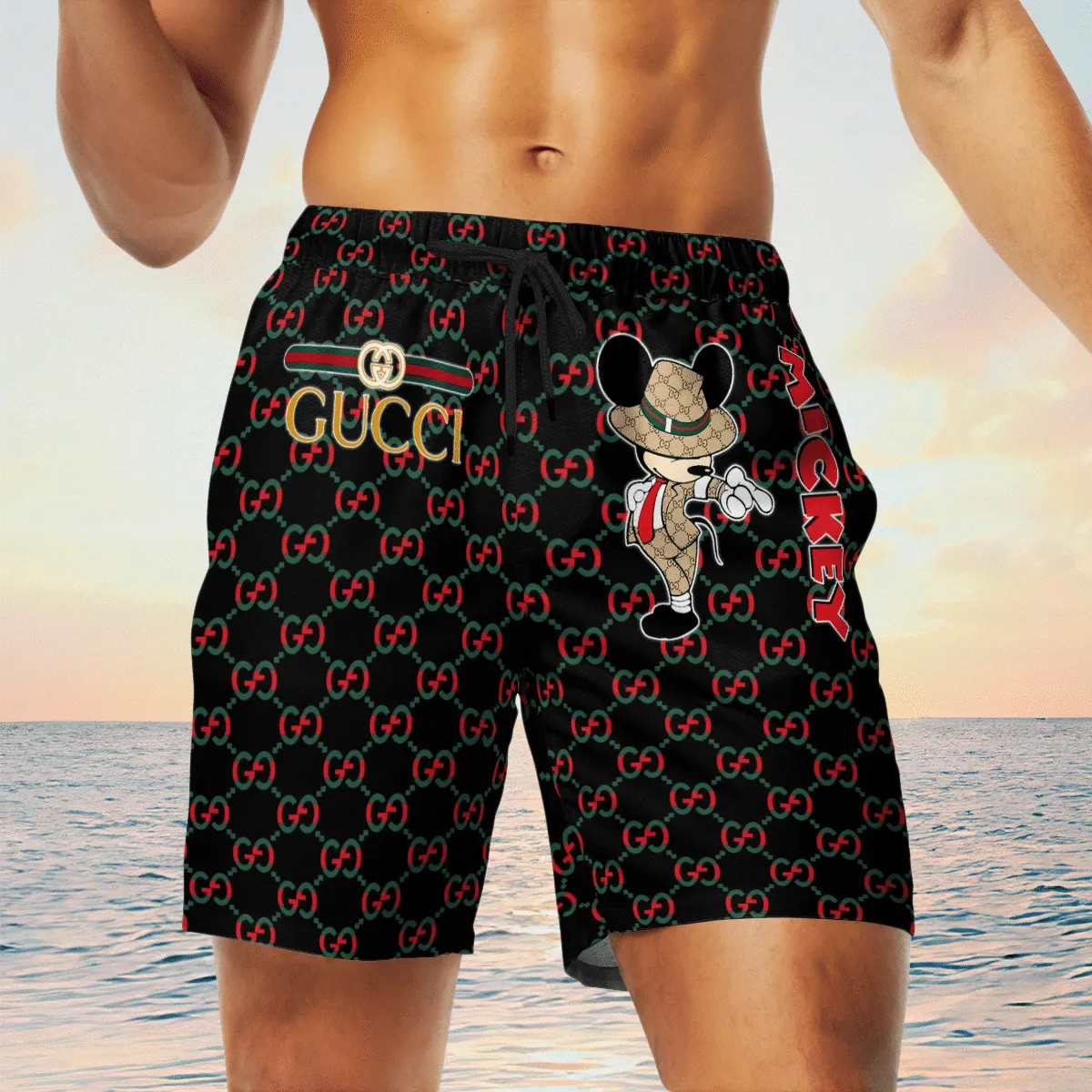 Gucci mickey mouse disney luxury brand premium fashion shorts for men luxury summer outfit trending 2023 70 Shorts For Ment