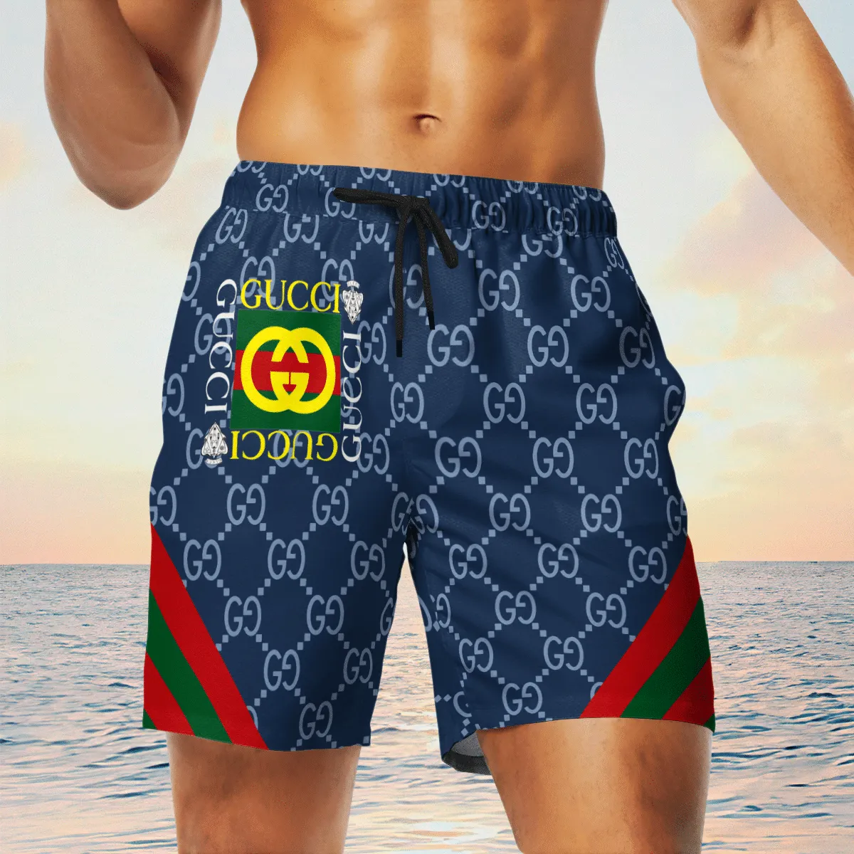 Gucci blue luxury brand premium fashion shorts for men luxury summer outfit trending 2023 84 Shorts For Ment
