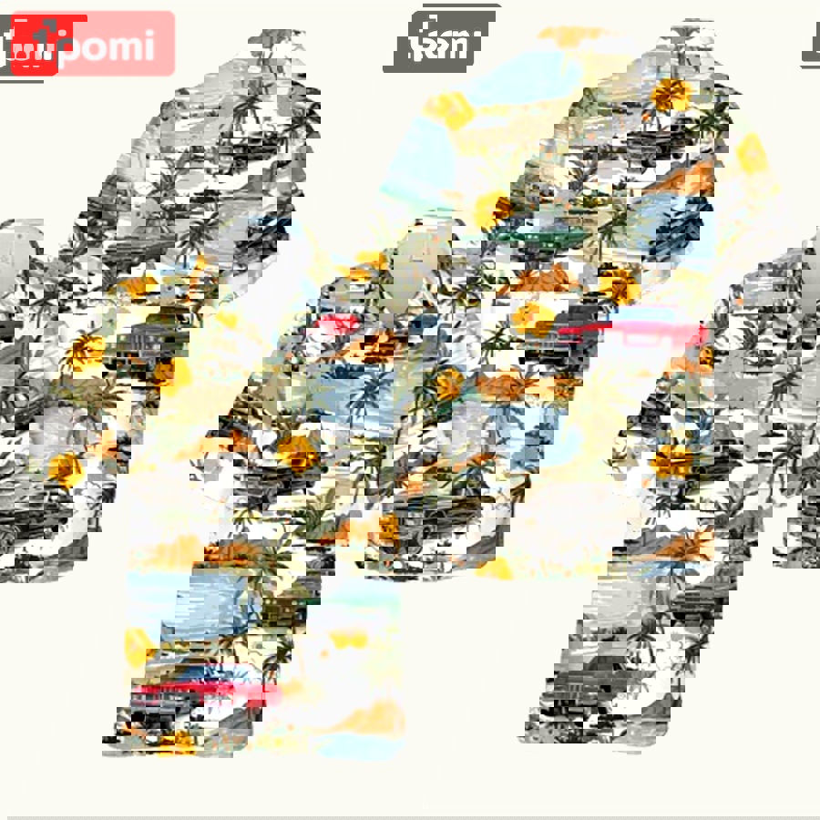 1975 cadillac coupe deville hawaiian shirt Hawaii Shirt Shorts & Flip Flops