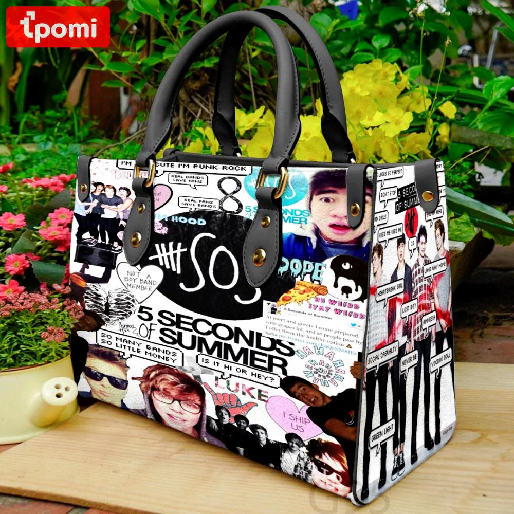 5 seconds of summer leather bag for women gift 1314 Women Leather Hand Bag