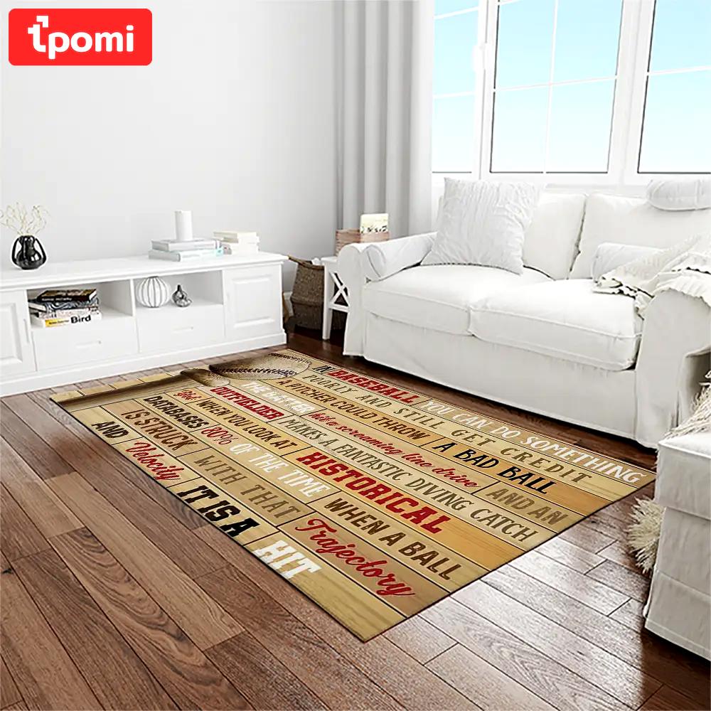 A letter to my dad, my baseball partner quote area rug meaningful gift for father’s day 02 Rectangle Rug
