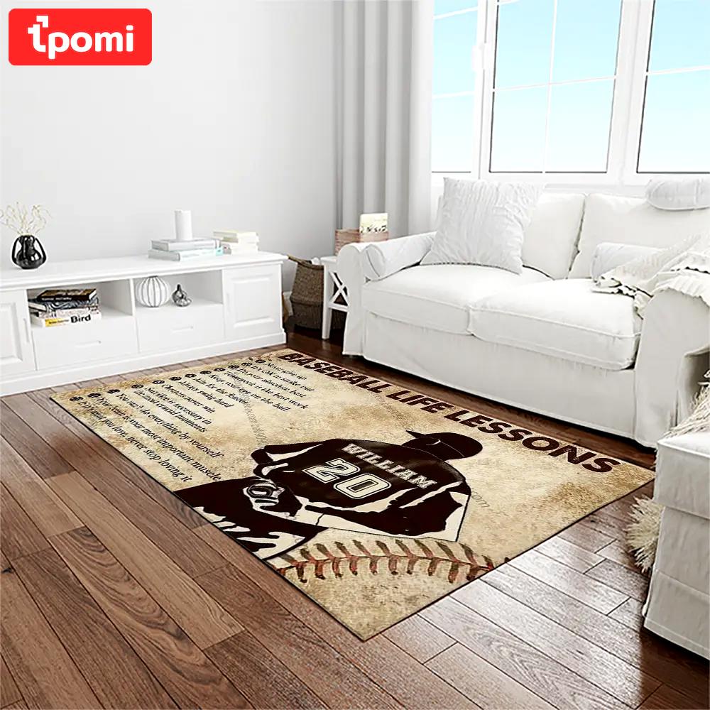 A letter to my dad, my baseball partner quote area rug meaningful gift for father’s day 04 Rectangle Rug