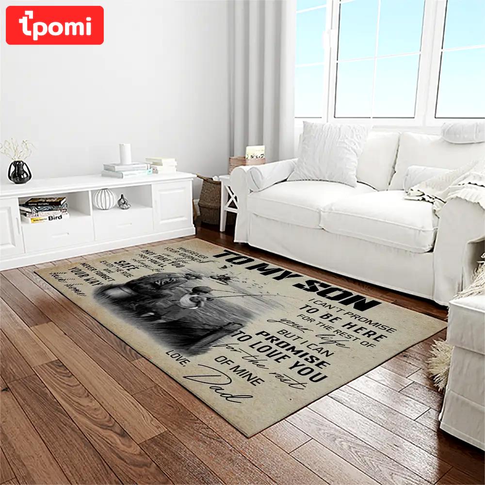 A letter to my dad, who love fishing with me quote area rug meaningful gift for father’s day 02 Rectangle Rug