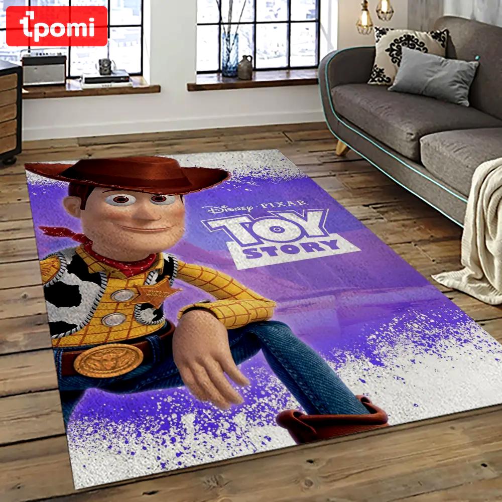 A toy story characters cartoon movie carpet rectangle area rug for living room bedroom decor ats10 Rectangle Rug