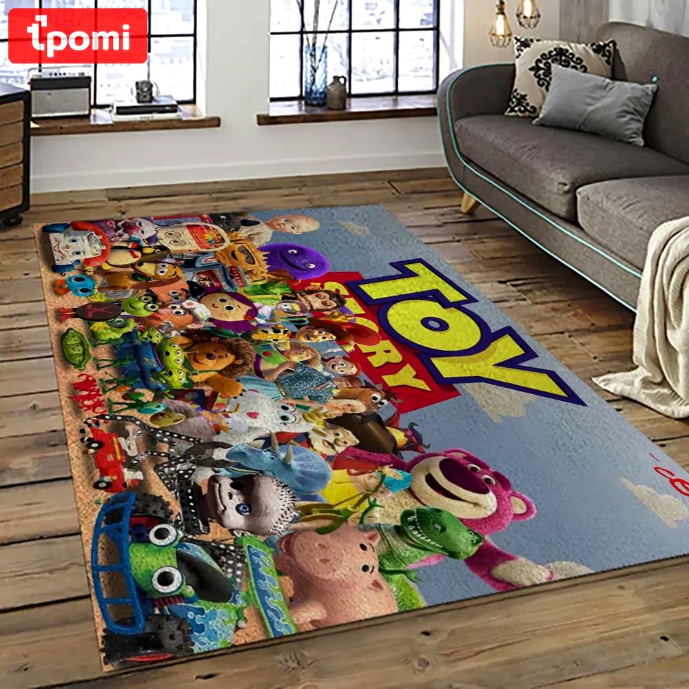 A toy story characters cartoon movie carpet rectangle area rug for living room bedroom decor ats29 Rectangle Rug