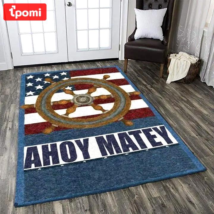 Ahoy matey area rug ofd 190910 area rug living room carpet rug regtangle carpet floor decor home decor Rectangle Rug