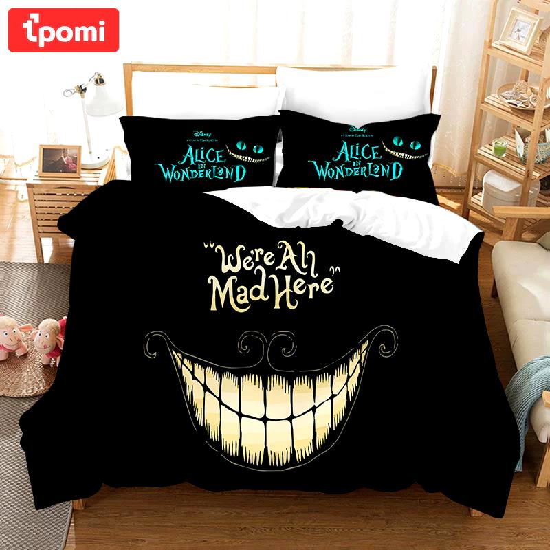 Alice in wonderland full  Bedding Sets blankets bed linen home decor covers bedspread bedclothes duvet Bedroom ideas sheets