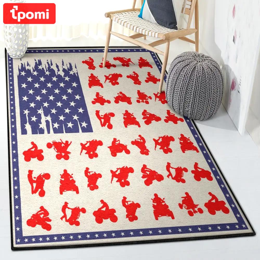 America gifts outdoor carpet, quad american flag qbs rug Rectangle Rug