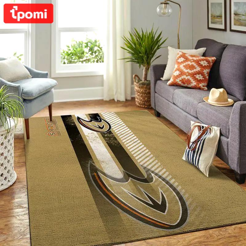 Anaheim ducks area rug nhl carpet living room rugs rug regtangle carpet Rectangle Rug