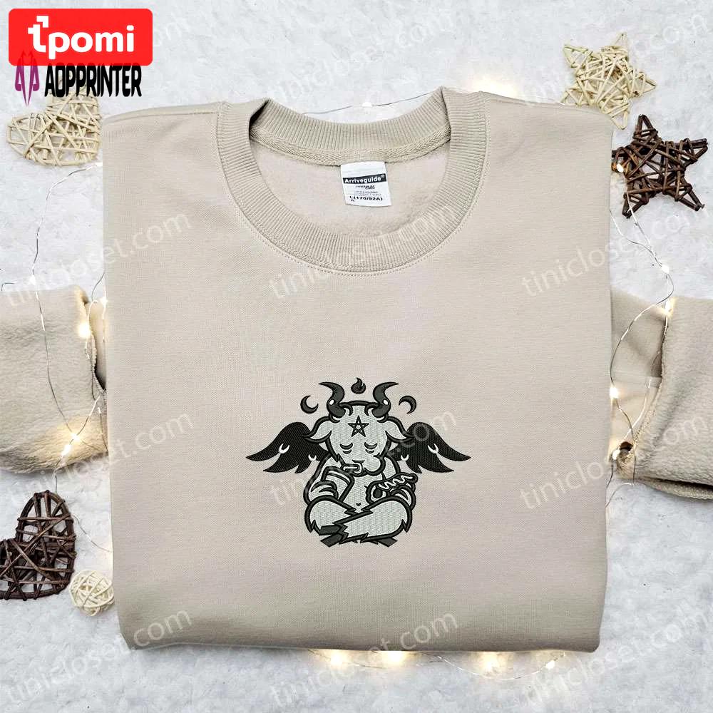 Angel cow embroidered shirt & halloween hoodie: best halloween gifts Embroidered Shirt
