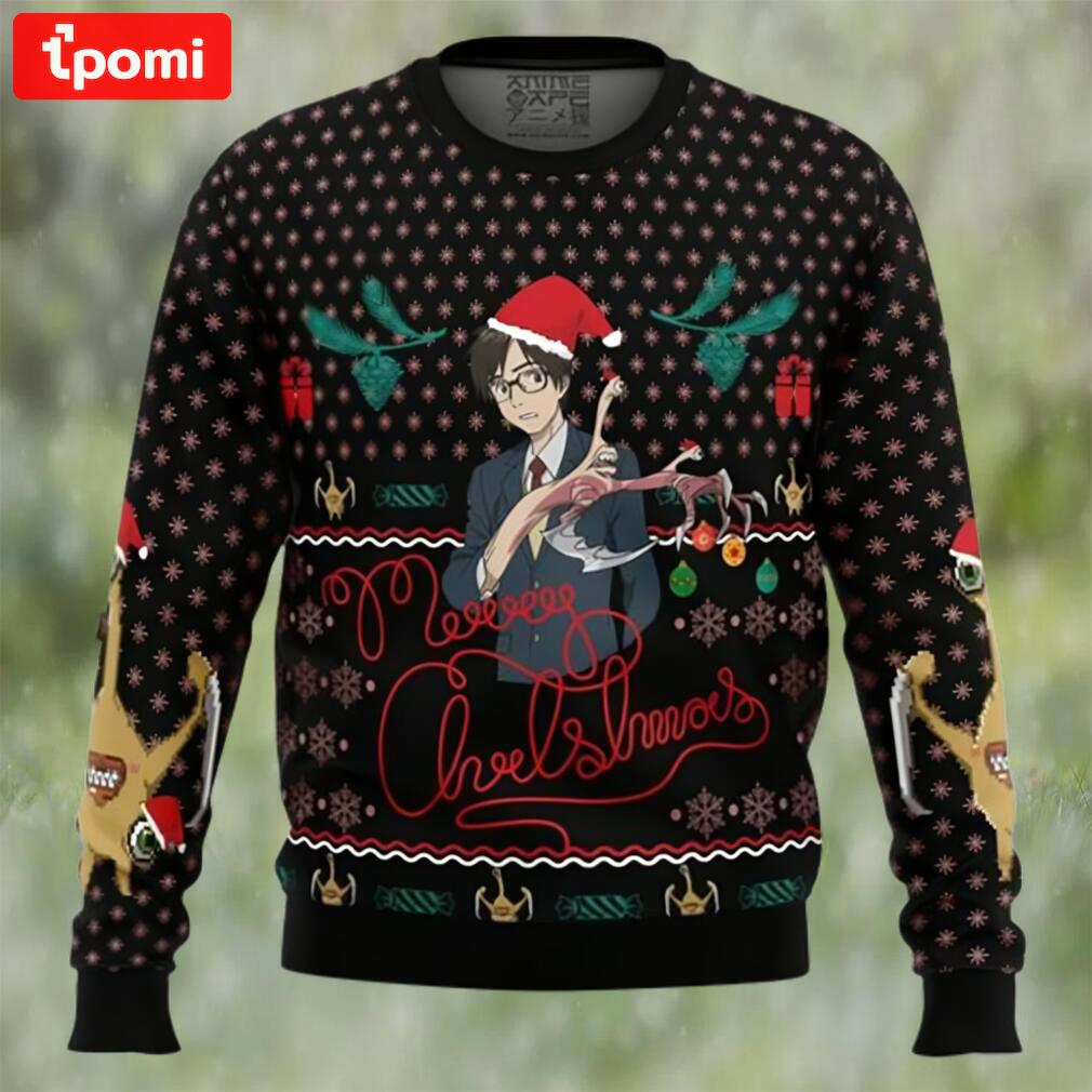 Anime shinichi izumi parasyte ugly christmas sweater Christmas Ugly Sweater