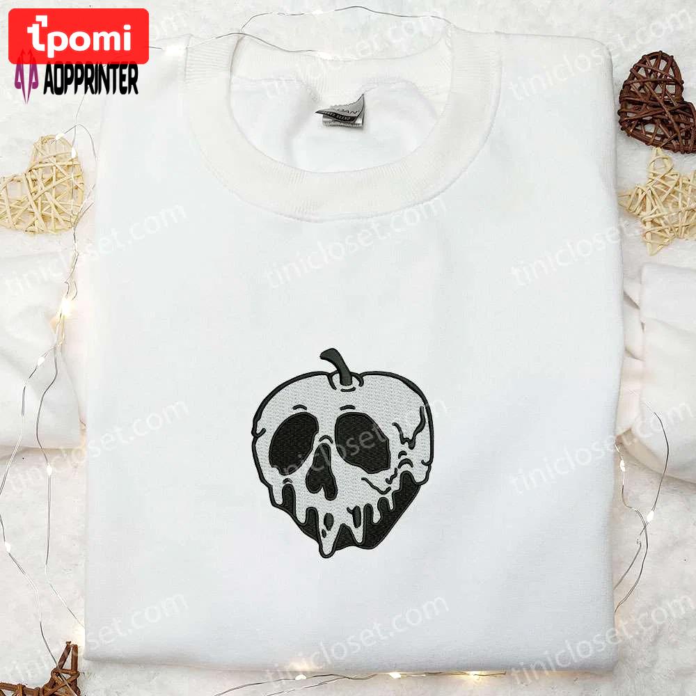 Apple skull embroidered hoodie & sweatshirt: best halloween gifts Embroidered Shirt