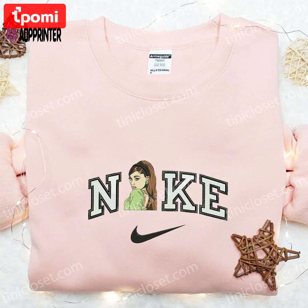 Ariana grande x nike embroidered shirt & hoodie: best fandom gift idea Embroidered Shirt
