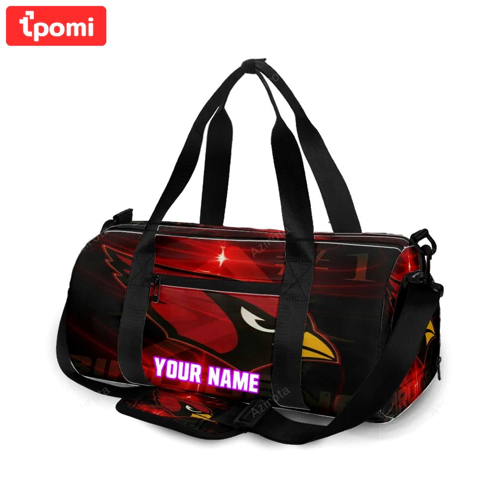 Arizona cardinals logo bird gang personalized name travel bag gym bag 622 Travel Bag