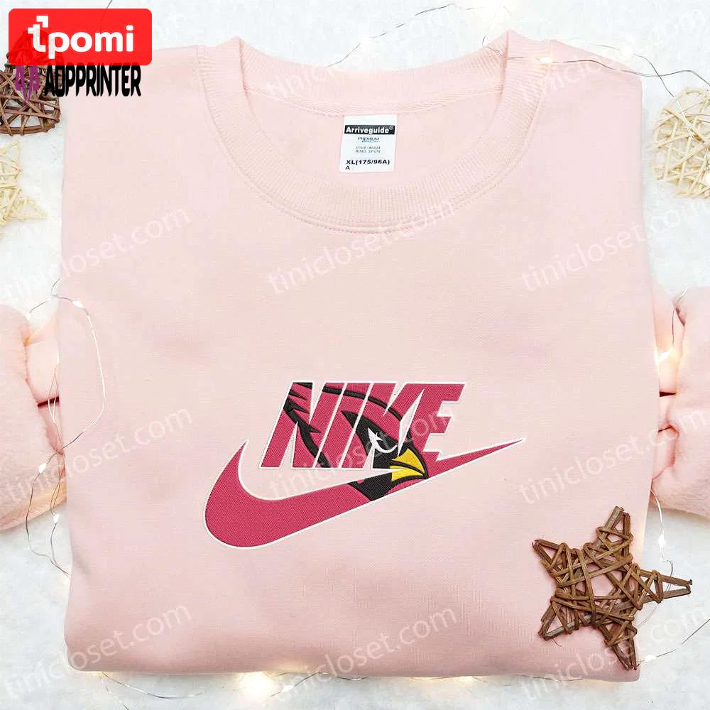 Arizona cardinals nike embroidered shirt & hoodie: ultimate nfl fandom gift idea! Embroidered Shirt