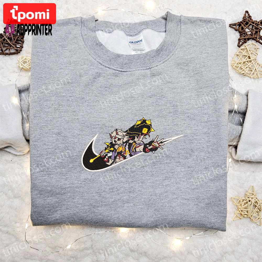 Arrataki itto x nike game embroidered sweatshirt genshin impact shirt nike inspired tee Embroidered Shirt