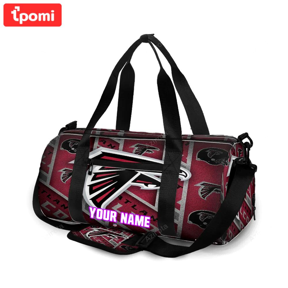 Atlanta falcons helmet logo shape personalized name travel bag gym bag 891 Travel Bag