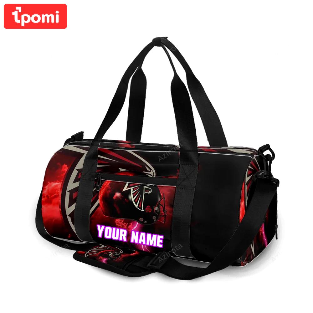 Atlanta falcons helmet thunder personalized name travel bag gym bag 1217 Travel Bag
