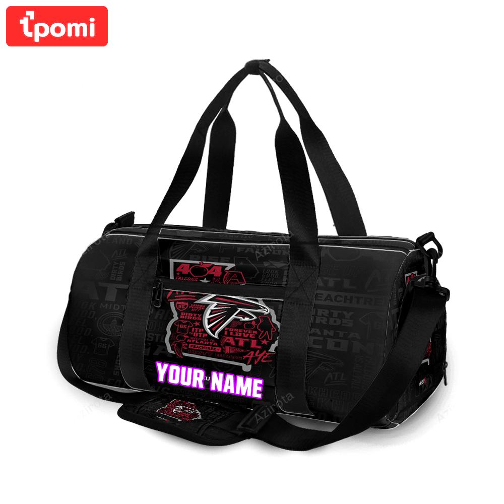 Atlanta falcons icon logo quote personalized name travel bag gym bag 1658 Travel Bag