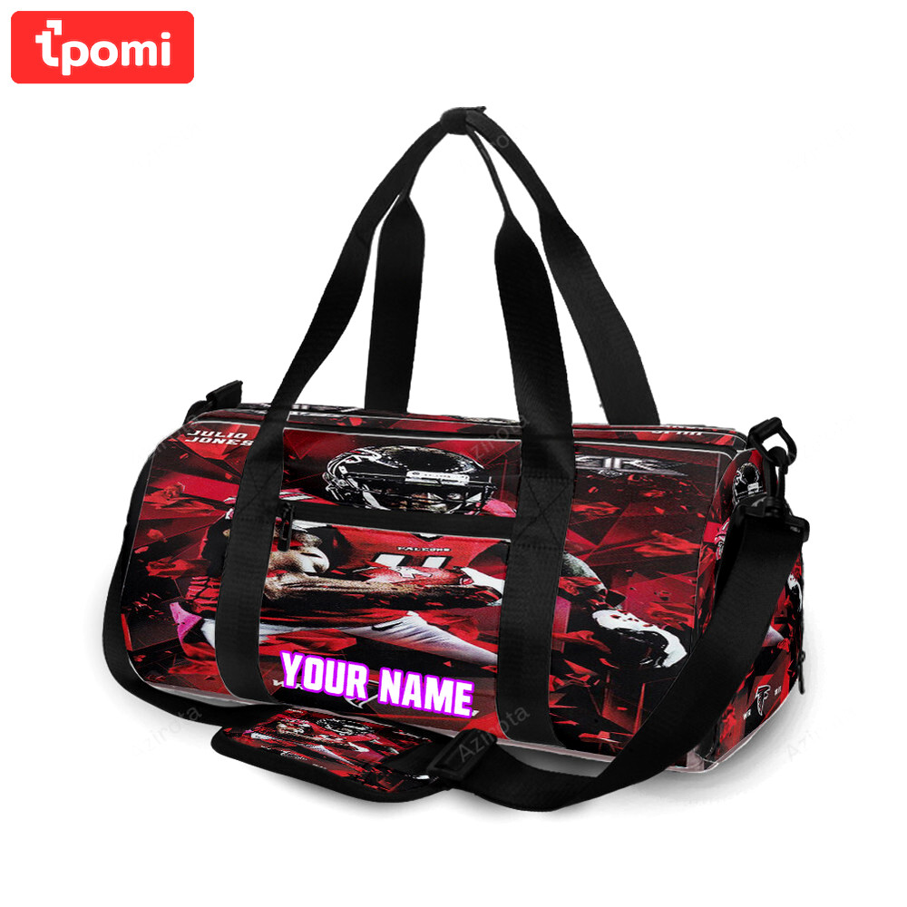 Atlanta falcons julio jones 11 v4 personalized name travel bag gym bag 1964 Travel Bag