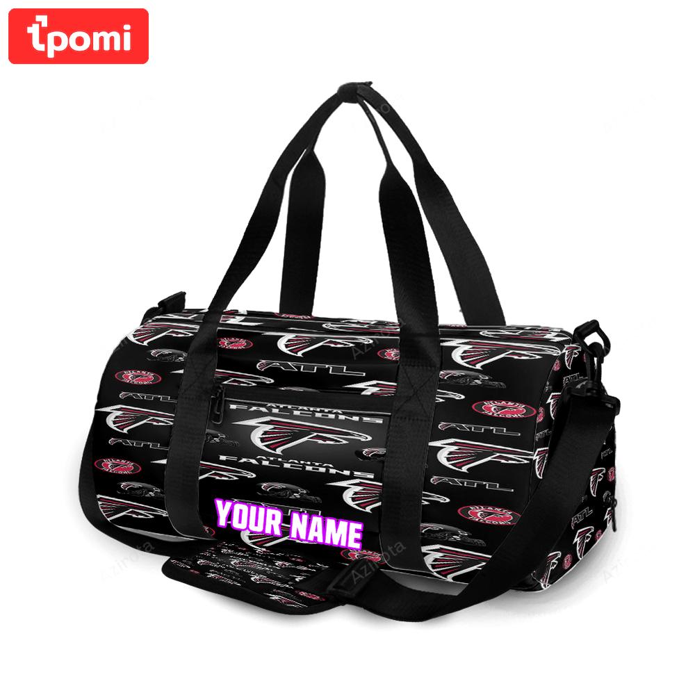 Atlanta falcons logo helmet2 personalized name travel bag gym bag 1187 Travel Bag