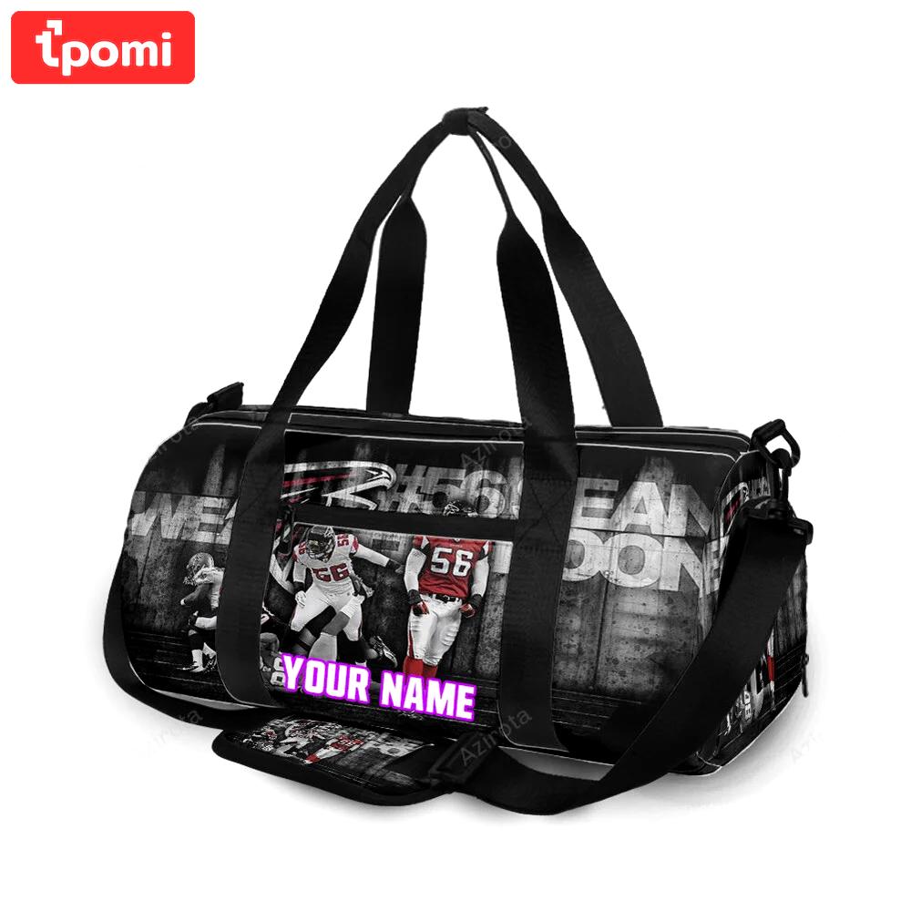 Atlanta falcons sean weatherspoon 56 personalized name travel bag gym bag 481 Travel Bag
