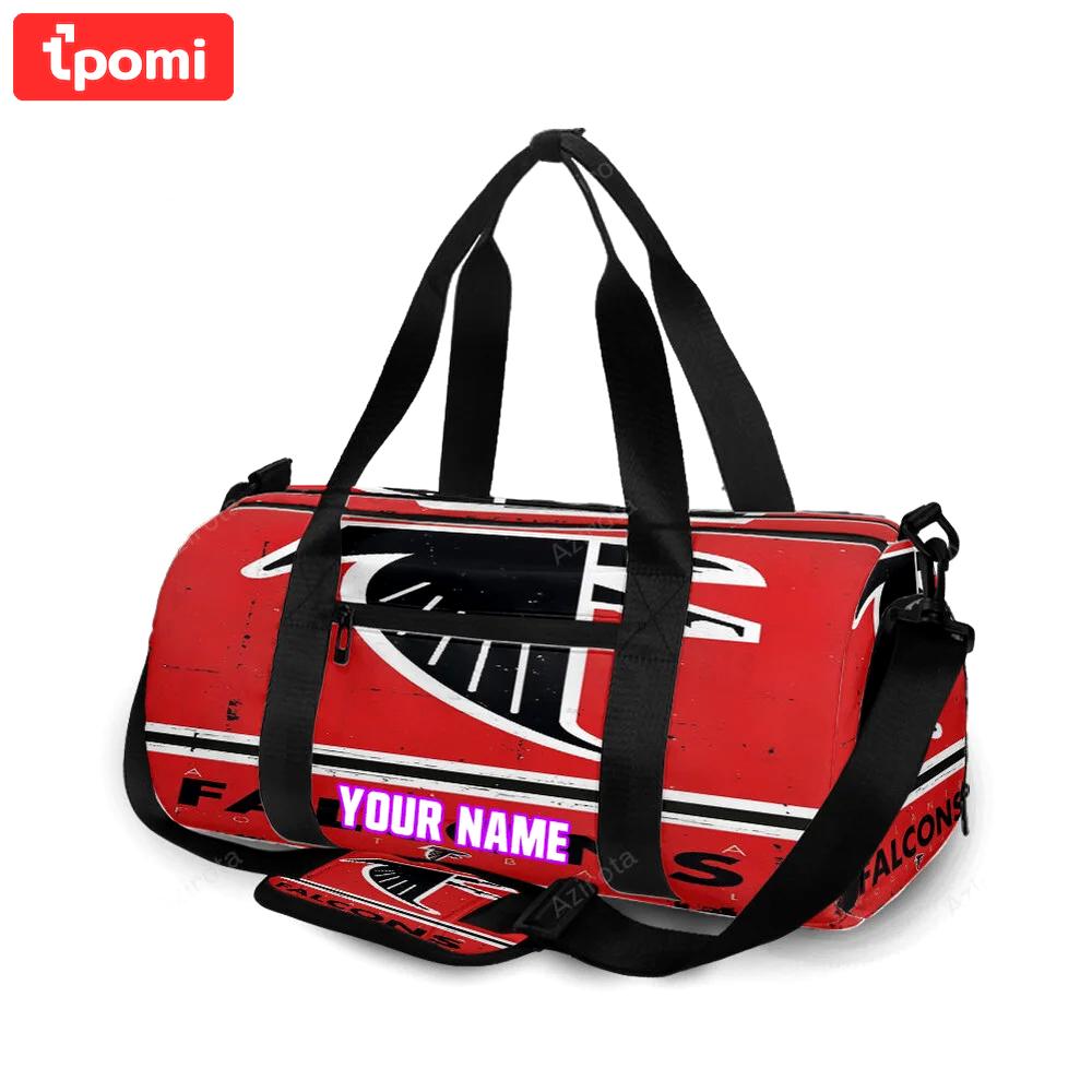 Atlanta falcons vintage logo personalized name travel bag gym bag 1104 Travel Bag