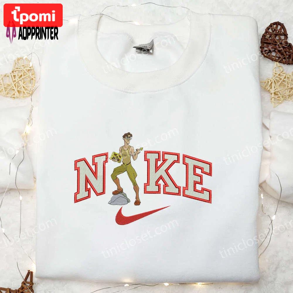 Atlantis x nike embroidered shirt: the lost empire cartoon design Embroidered Shirt