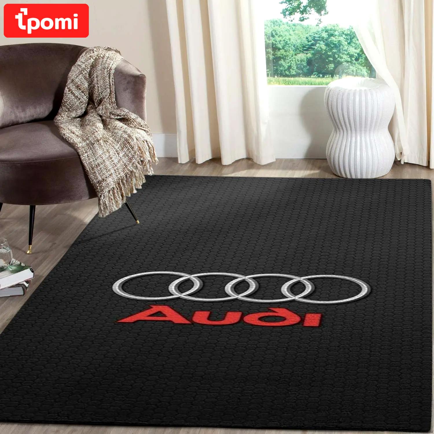 Audi logo supercars area rugs living room carpet fn151202 rug regtangle Rectangle Rug