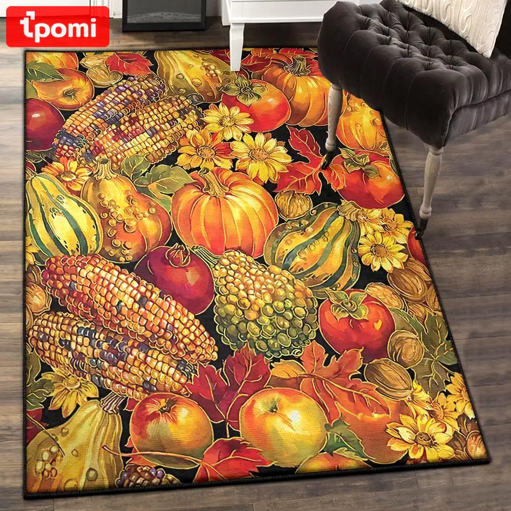 Autumn art deco rug, autumn fall rug Rectangle Rug