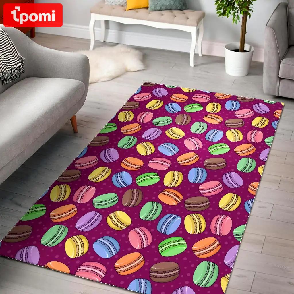 Axolotl white pattern print area rug living room rug home decor Rectangle Rug