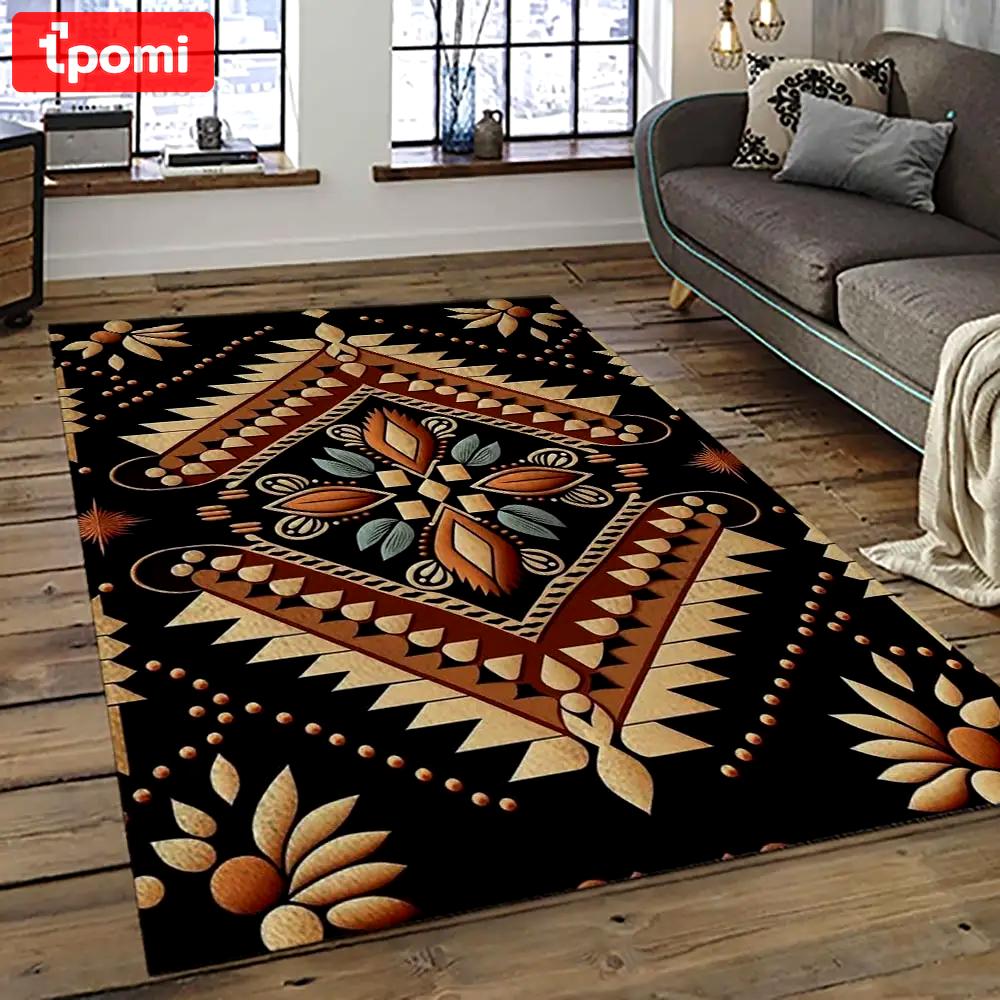 Aztec southwestern geometric shape pattern carpet area rug best gift for home decor event gift asg35 Rectangle Rug