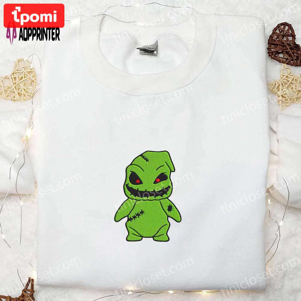 Baby oogie boogie embroidered sweatshirt: nightmare before christmas hoodie best halloween gift ideas Embroidered Shirt