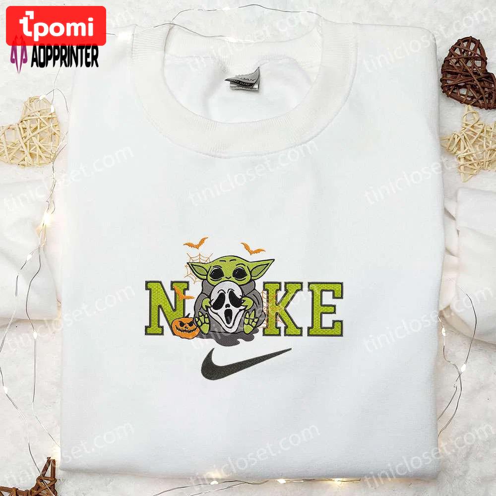 Baby yoda ghost x nike: embroidered shirt hoodie & sweatshirt collection Embroidered Shirt